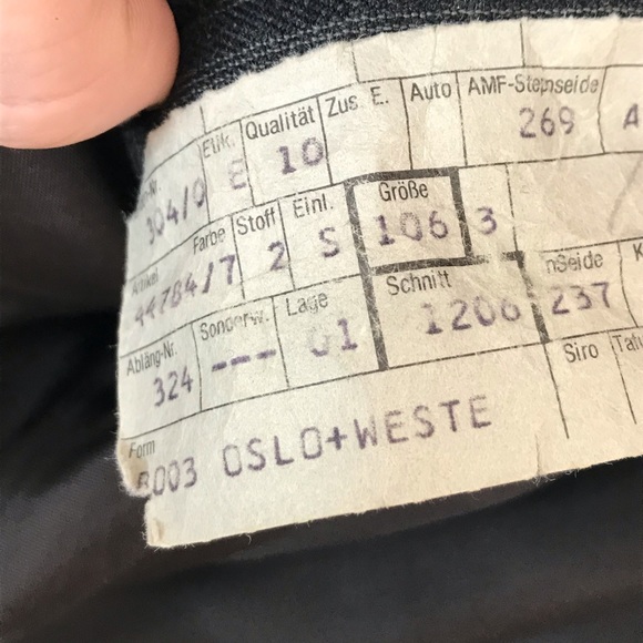 Hirmer munchen blue pinstripe wool two button men's sport coat - Picture 9 of 14